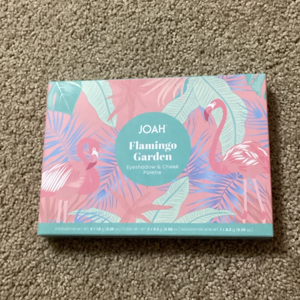 J.O.A. Flamingo Garden Eyeshadow & Cheek Palette in Pink and Teal
